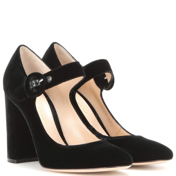 Gianvito Rossi Shoes - Gianvito Rossi Lorraine Velvet Mary Jane Pumps NIB